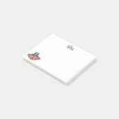 Niedlich Cat Alien & UFO Raumschiff, Individuelle Post-it Klebezettel (angewinkelt)