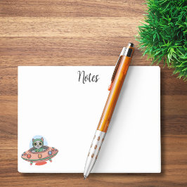 Niedlich Cat Alien & UFO Raumschiff, Individuelle  Post-it Klebezettel