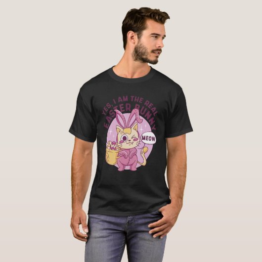 Niedlich Cat Bunny T-Shirt (Vorne ganz)