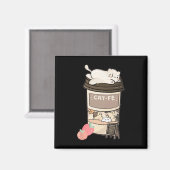 Niedlich Cat Cafe Magnet (Vorderseite/Rückseite)