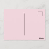 Niedlich Cat Cartoon Baby Pink Polka Dots Party Postkarte (Rückseite)