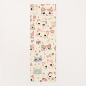 Niedlich Cat Cartoon Funny Pattern Party Yogamatte (Vorderseite)