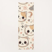 Niedlich Cat Cartoon Funny Pattern Party Yogamatte (Vorderseite)
