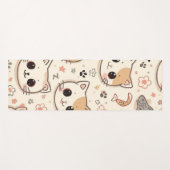 Niedlich Cat Cartoon Funny Pattern Party Yogamatte (Vorderseite (Horizontal))