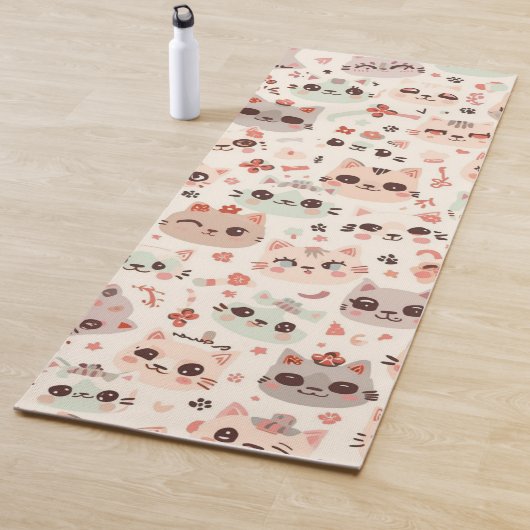 Niedlich Cat Cartoon Funny Pattern Party Yogamatte (Beispiel)