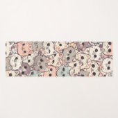 Niedlich Cat Cartoon Funny Pattern Party Yogamatte (Vorderseite (Horizontal))