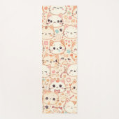 Niedlich Cat Cartoon Funny Pattern Party Yogamatte (Vorderseite)