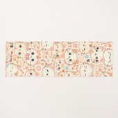 Niedlich Cat Cartoon Funny Pattern Party Yogamatte (Vorderseite (Horizontal))