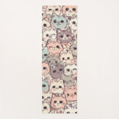 Niedlich Cat Cartoon Funny Pattern Party Yogamatte (Vorderseite)