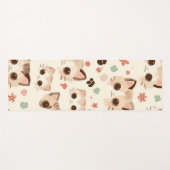Niedlich Cat Cartoon Funny Pattern Party Yogamatte (Vorderseite (Horizontal))