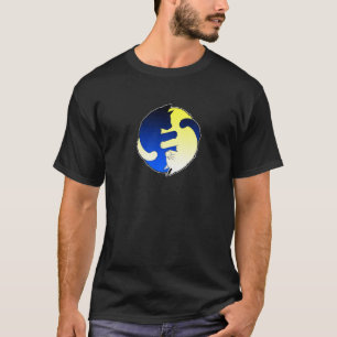 Niedlich Cat Cats Ying Yang Yang Yang T-Shirt