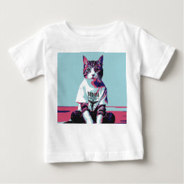 Niedlich Cat Chillin Baby T-shirt
