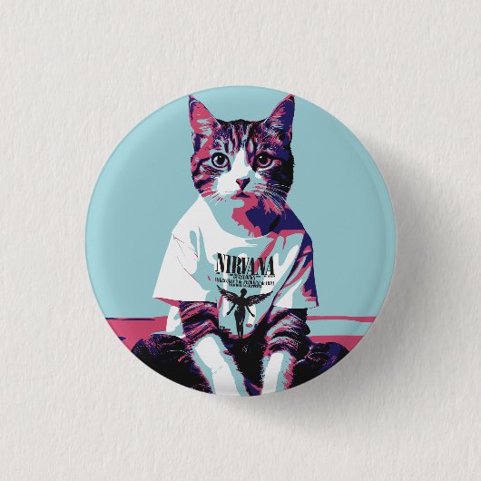 Niedlich Cat Chillin Button (Vorderseite)