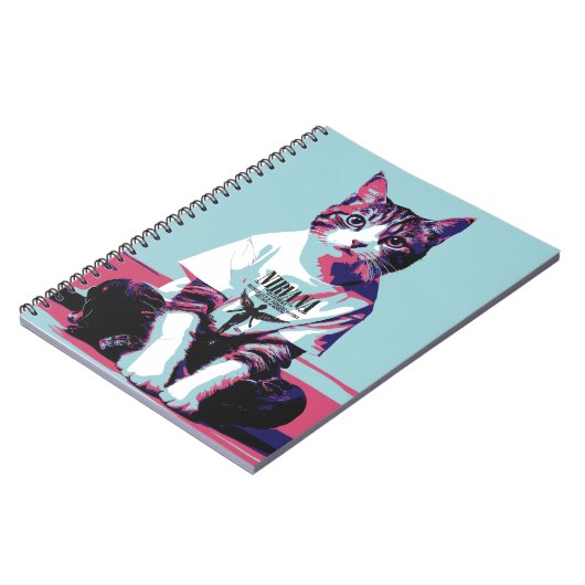 Niedlich Cat Chillin Notizblock (Linke Seite)