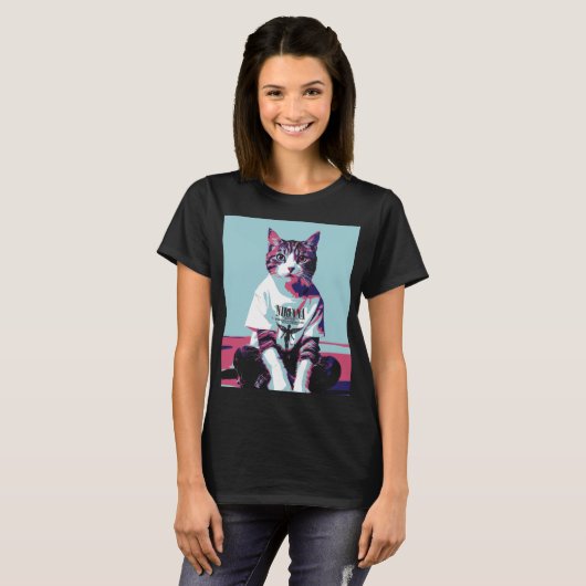 Niedlich Cat Chillin T-Shirt (Vorne ganz)