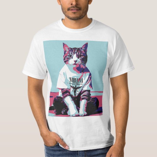 Niedlich Cat Chillin T-Shirt (Vorderseite)