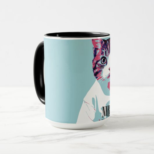 Niedlich Cat Chillin Tasse (Vorderseite Links)