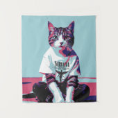 Niedlich Cat Chillin Wandteppich (Vorderseite)