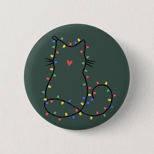 Niedlich Cat Christmas Cat Mama Funny Xmas Cat Lov Button (Vorderseite)