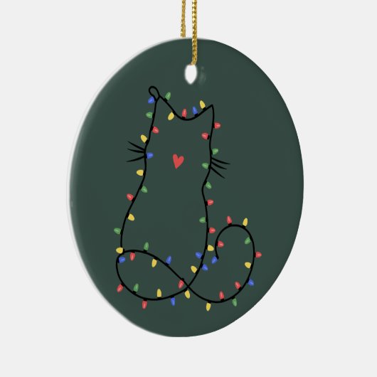 Niedlich Cat Christmas Cat Mama Funny Xmas Cat Lov Keramik Ornament (Rechts)