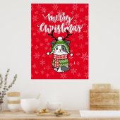 Niedlich Cat Christmas Kleinen Geschenke Galore Poster (Küche)