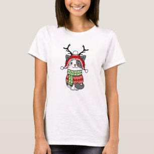 Niedlich Cat Christmas Kleinen Geschenke Galore T-Shirt