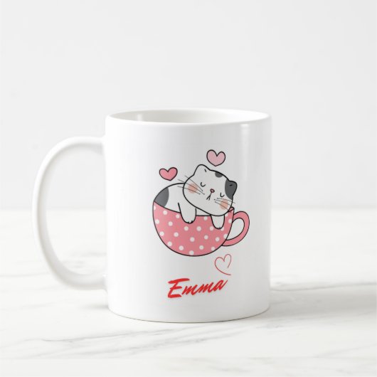 Niedlich Cat Coffee Tasse (Links)