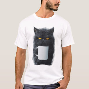 Niedlich Cat Coffee Tasse - Keramik Playful Design T-Shirt