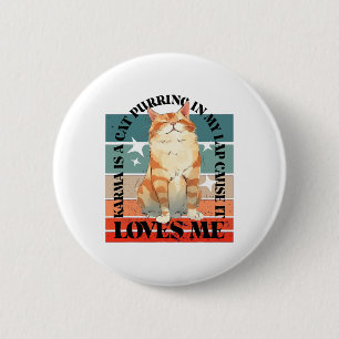 Niedlich Cat Comma - La Kamala Harris für den Präs Button