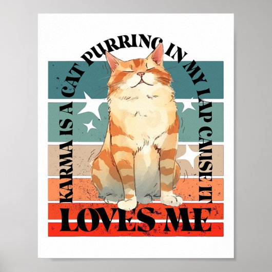 Niedlich Cat Comma - La Kamala Harris für den Präs Poster (Vorne)