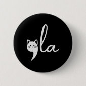 Niedlich Cat Comma-la Kamala Harris Präsident 2024 Button (Vorderseite)
