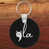 Niedlich Cat Comma-la Kamala Harris Präsident 2024 Schlüsselanhänger (Vorderseite)