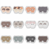 Niedlich Cat Couple Aufkleber (Vorderseite)