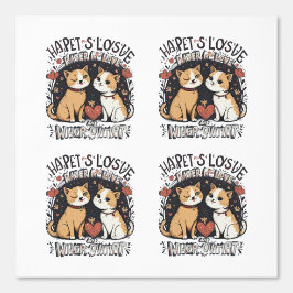 Niedlich Cat Couple Wallpaper - Romantische Kawaii Tapete