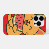 Niedlich Cat Eating Watermelon - Kawaii i iPhone 1 Hülle (Rückseite (Horizontal))