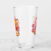 Niedlich Cat Eating Watermelone | Kawaii Glas (Links)