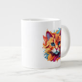 Niedlich Cat Face Digital Art Design-86002 Jumbo-Tasse (Vorderseite Rechts)