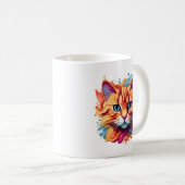 Niedlich Cat Face Digital Art Design-86002 Kaffeetasse (VorderseiteRechts)