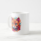 Niedlich Cat Face Digital Art Design-86002 Kaffeetasse (Vorderseite Links)