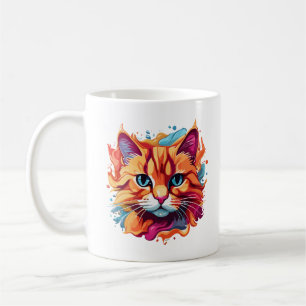 Niedlich Cat Face Digital Art Design-86002 Kaffeetasse