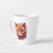 Niedlich Cat Face Digital Art Design-86002 Milchtasse (Linke Ecke)