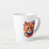 Niedlich Cat Face Digital Art Design-86002 Milchtasse (Rechte Ecke)