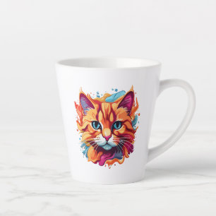 Niedlich Cat Face Digital Art Design-86002 Milchtasse