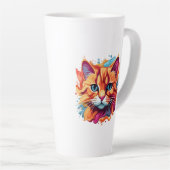 Niedlich Cat Face Digital Art Design-86002 Milchtasse (Rechte Ecke)