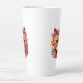 Niedlich Cat Face Digital Art Design-86002 Milchtasse (Vorderseite)