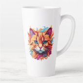 Niedlich Cat Face Digital Art Design-86002 Milchtasse (Rechts)