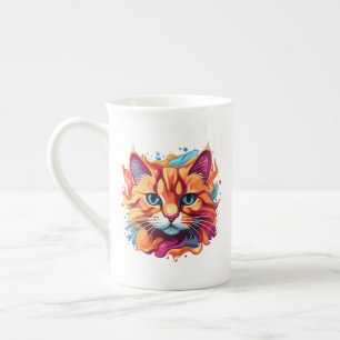 Niedlich Cat Face Digital Art Design-86002 Porzellantasse