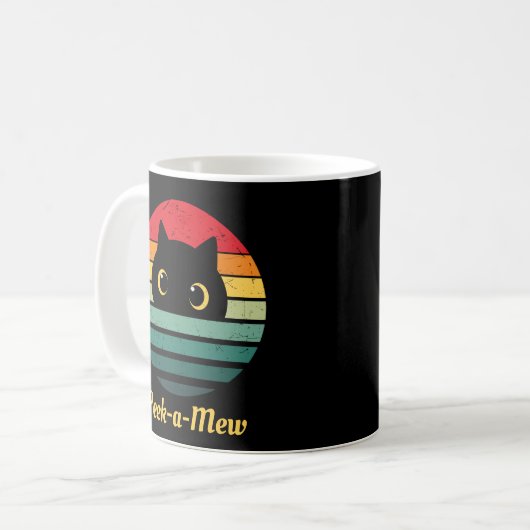 Niedlich Cat Face Flüchtige Blick a Mew Kaffeetasse (Vorderseite Links)
