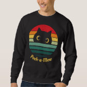 Niedlich Cat Face Flüchtige Blick a Mew Sweatshirt (Vorderseite)
