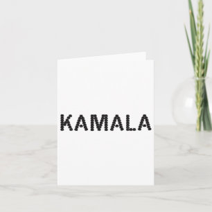 Niedlich Cat Face Kamala Letter Funny Design Karte